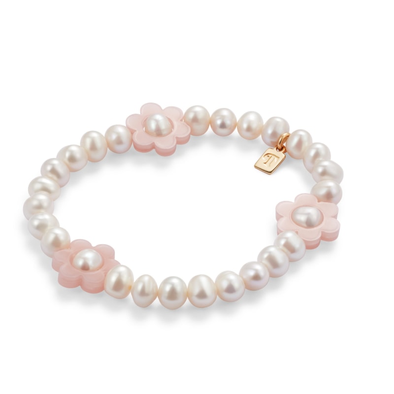 Thumbnail of Flower Pearl Bracelet - Pink image