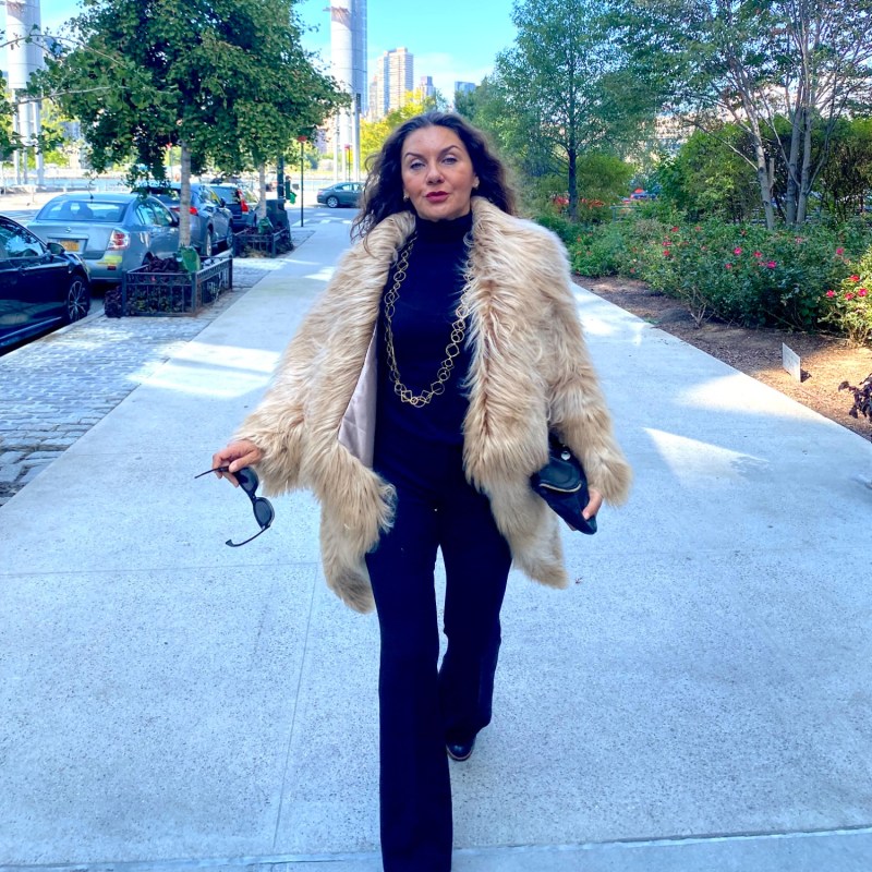 Fluffy camel coat hot sale