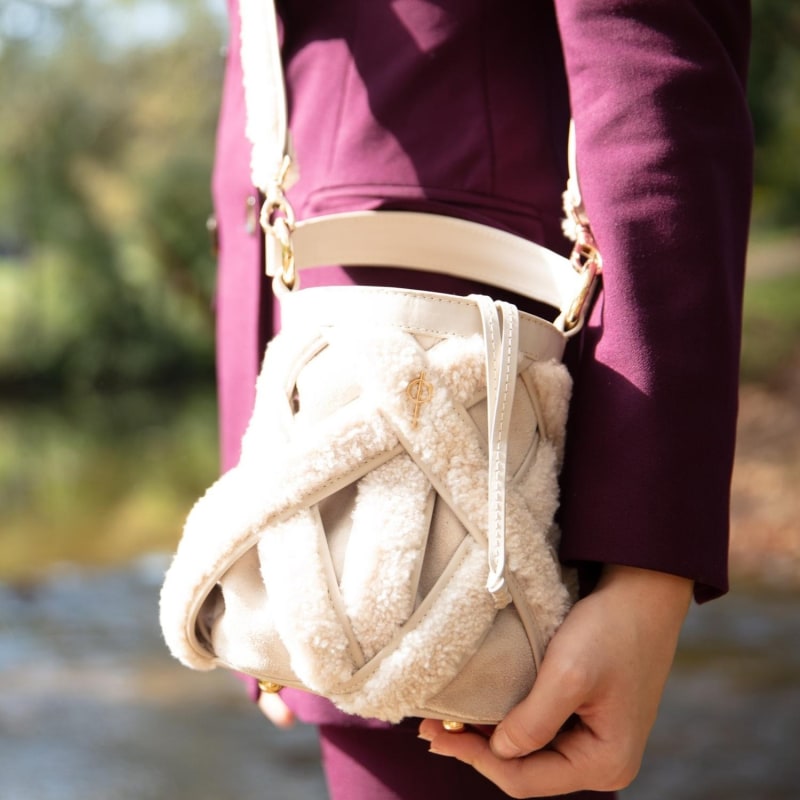 Thumbnail of Fluffy Olina Crossbody – Beige image