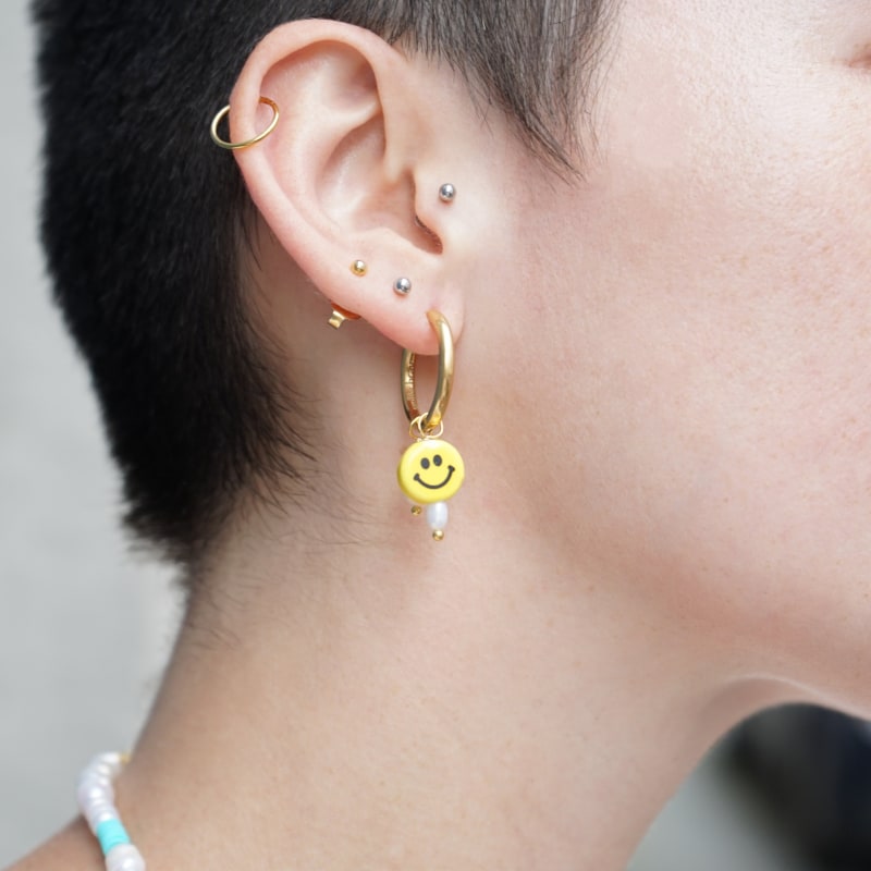 Thumbnail of The Happy Pearl Hoop Earrings image