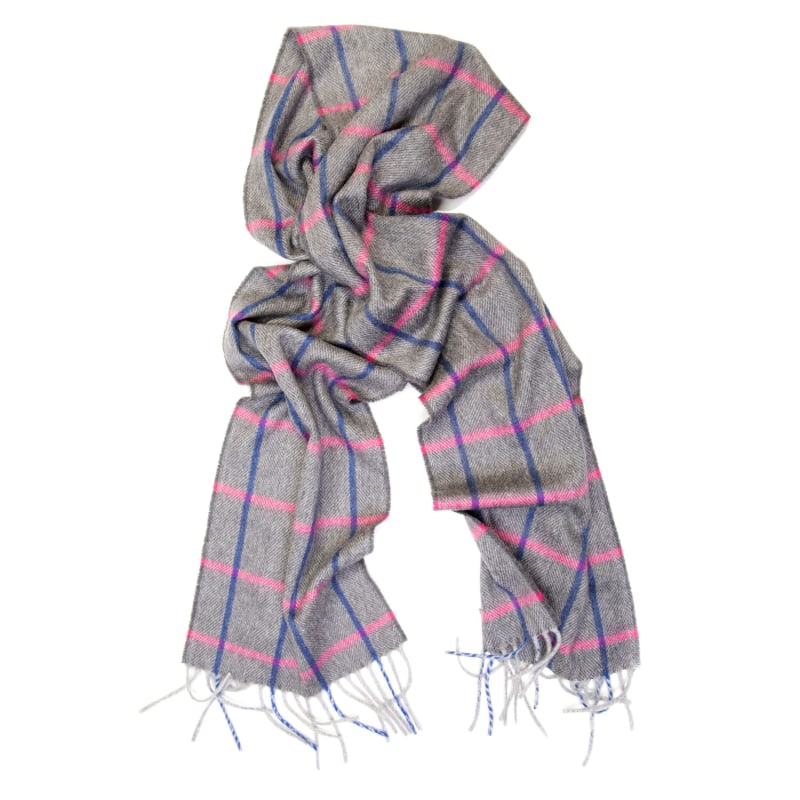 Thumbnail of Oban Bullfinch Grey Herringbone Cashmere Scarf image