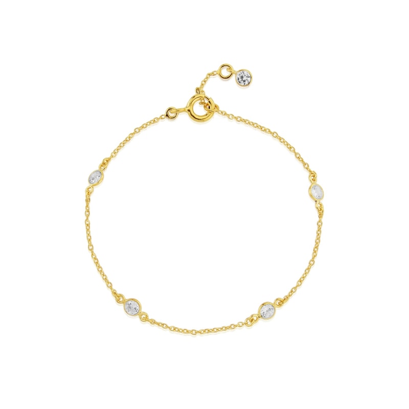 Thumbnail of Sofia 18Ct Yellow Gold Vermeil & Cubic Zirconia Bracelet image