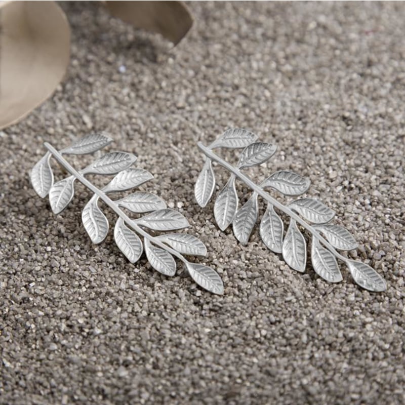 Thumbnail of Silver Leaf Veli Earrings image