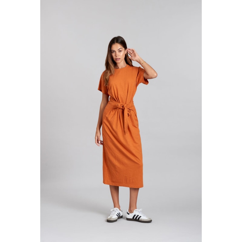 Thumbnail of Fonda - Gots Organic Cotton Burnt Orange Dress image