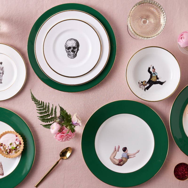 Thumbnail of Forest Green Skull Dinner Plate image