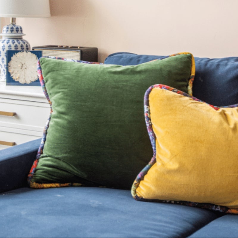 Forest green online velvet throw