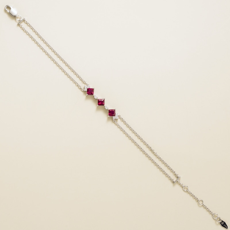 Thumbnail of Forma White Gold Bracelet In Ruby & Diamond image