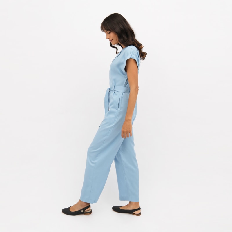 Thumbnail of Dakar Tencel Straight Leg Jumpsuit In Sommerhus Blue image