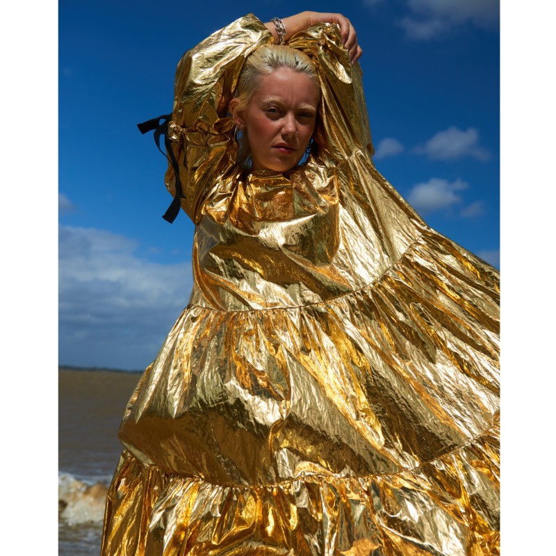 Thumbnail of Eidothea Dress In Disco Gold image