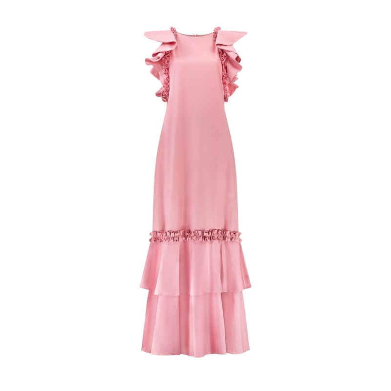 Thumbnail of Fran Ruffle Maxi Dress - Pink image