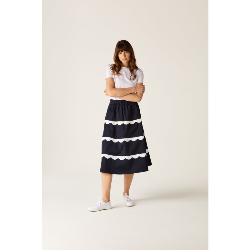 Thumbnail of Francesca Scallop Skirt Navy image