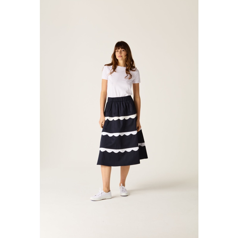 Thumbnail of Francesca Scallop Skirt Navy image