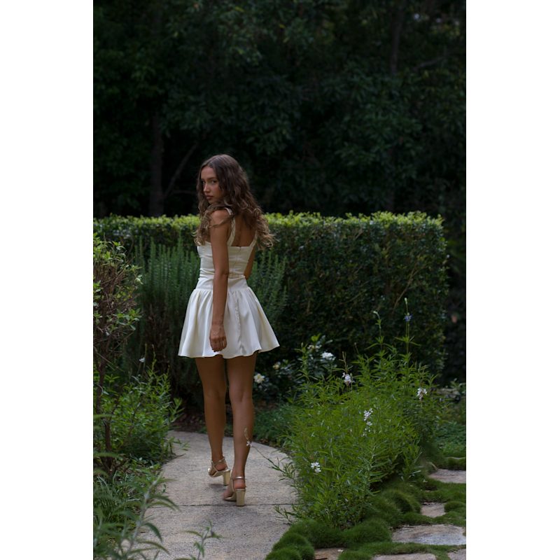 Franci Mini Dress - Creme | Zarfie | Wolf & Badger Franci Mini Dress - Creme | Zarfie | Wolf & Badger