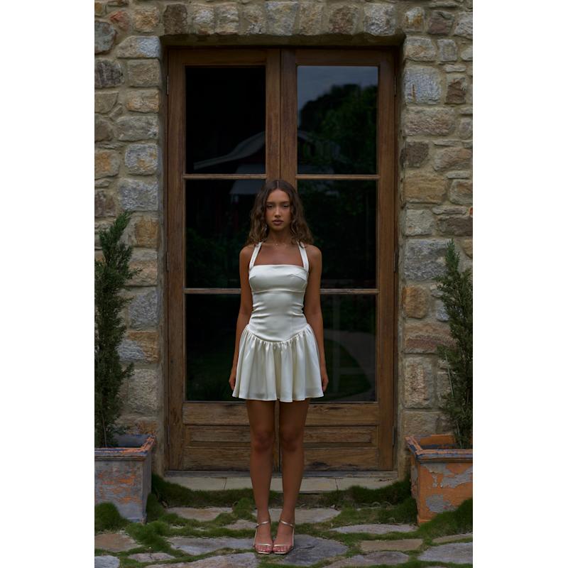 Franci Mini Dress - Creme | Zarfie | Wolf & Badger Franci Mini Dress - Creme | Zarfie | Wolf & Badger