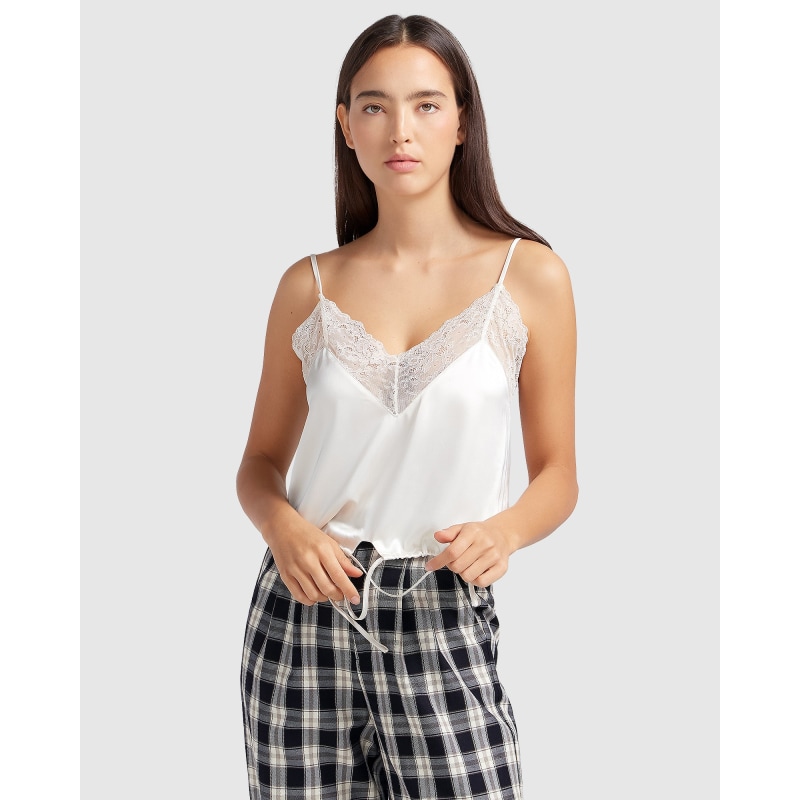 Friday Nights Lace Cami - Off- White by Belle & Bloom
