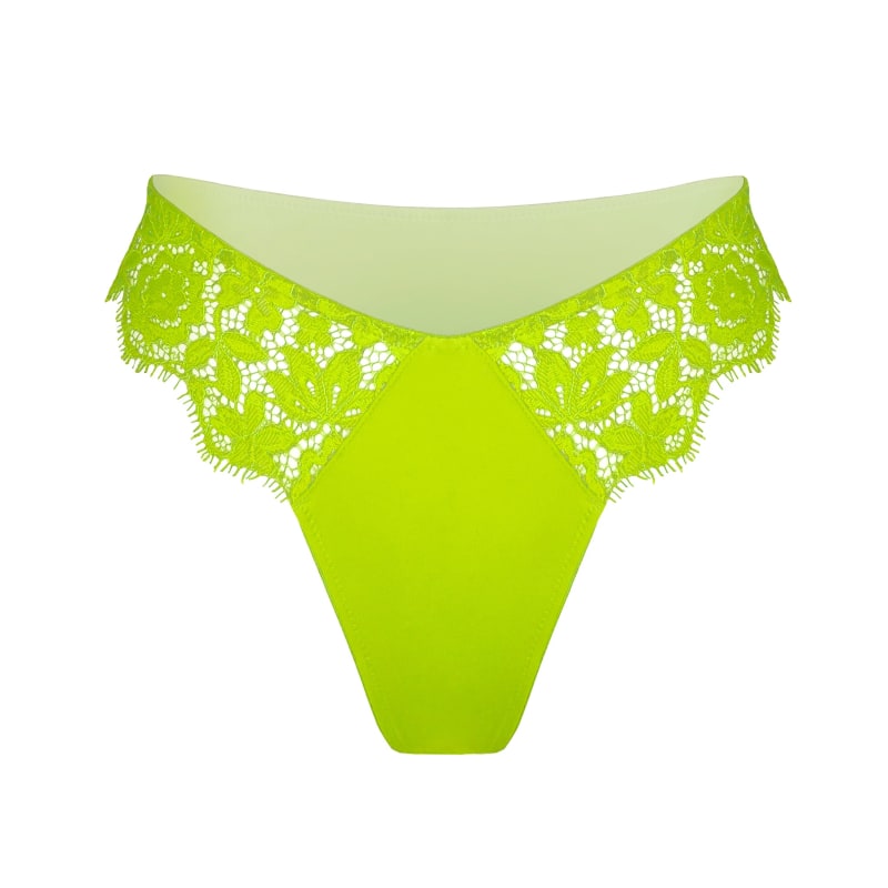 Thumbnail of Frisson Hi Leg Panty Acid Green image