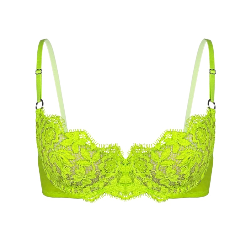 Neon green lace bra clearance