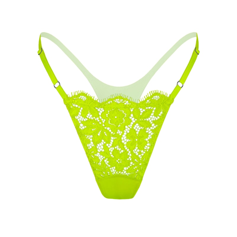 Frisson Micro-G Thong Acid Green, Monique Morin Lingerie