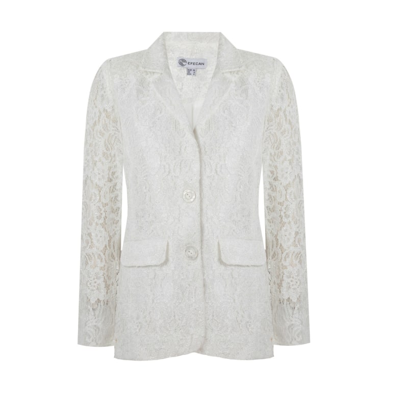 Thumbnail of Sheer Lace Blazer & Pants Suit image