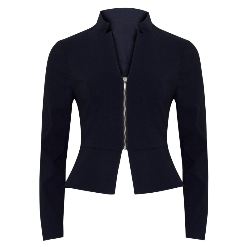 Zip front online peplum jacket