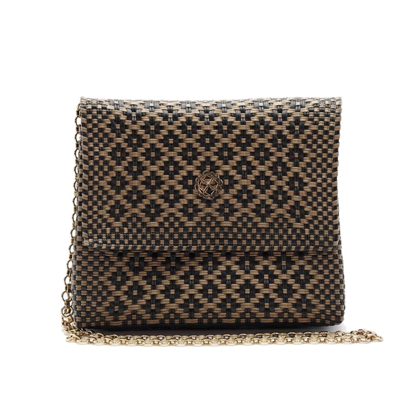 Thumbnail of Crossbody Gold/ Black Aztec image