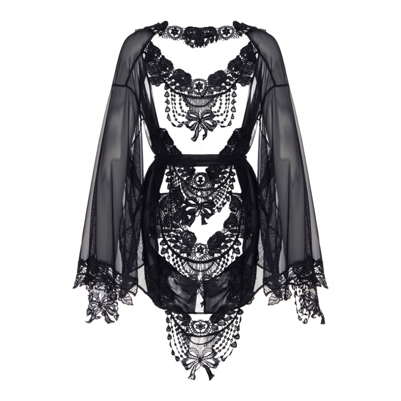 Thumbnail of Limited Edition Sparkling  Crystal Black Bisoux Kimono image