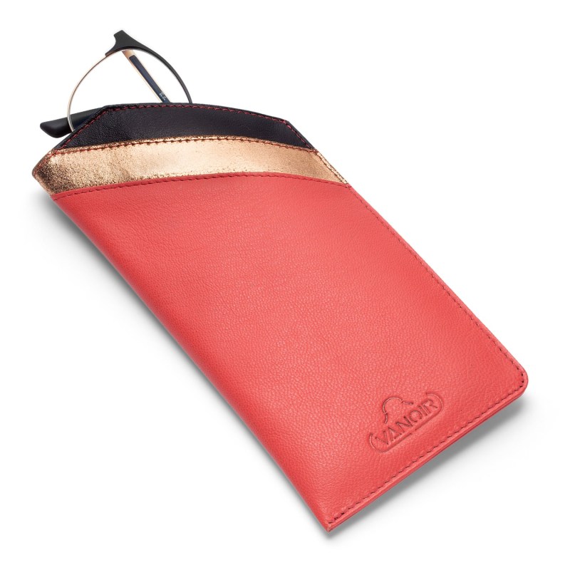 Thumbnail of Glasses Case Seeyou In Coral & Black image