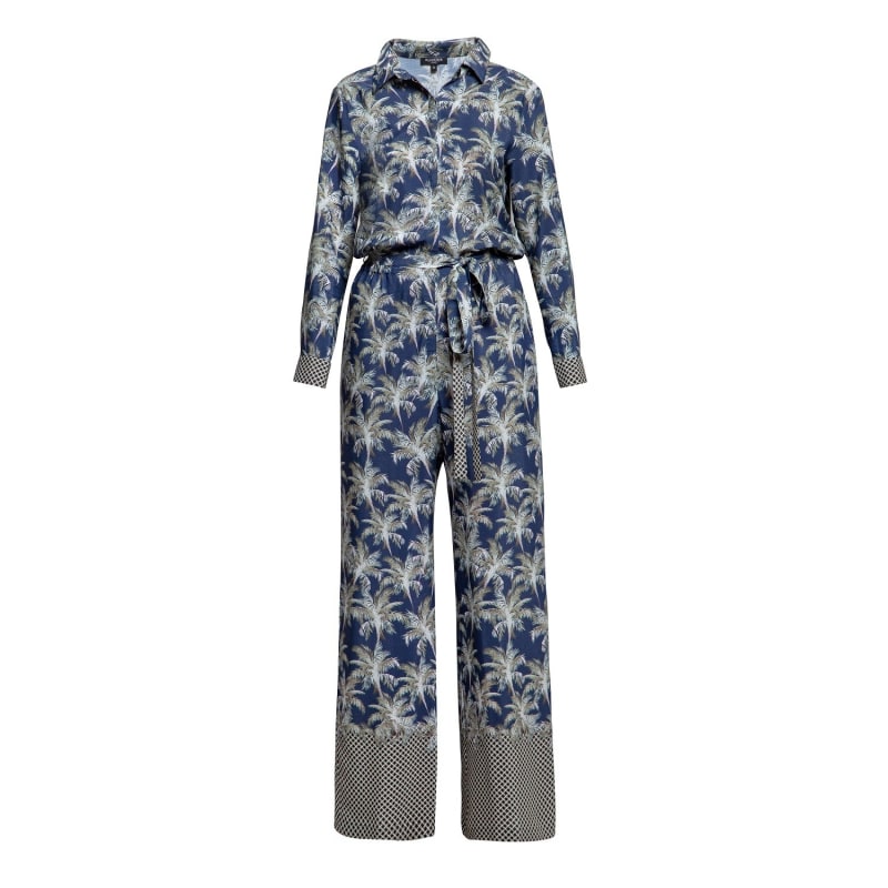 Thumbnail of Tammie Jungle Print Shirt Style Jumpsuit image