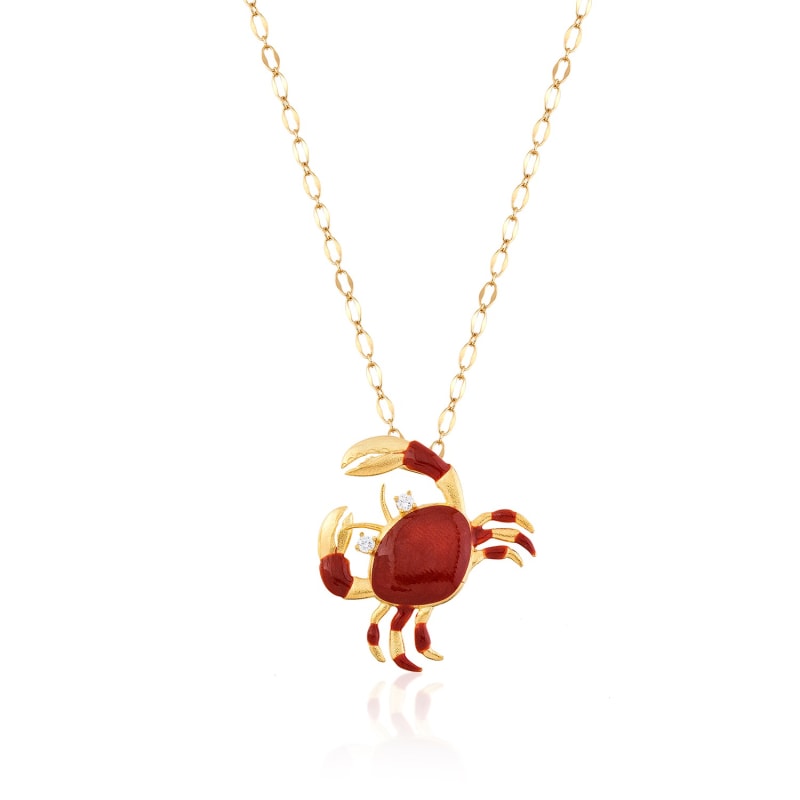 Thumbnail of Orange Crab Necklace image