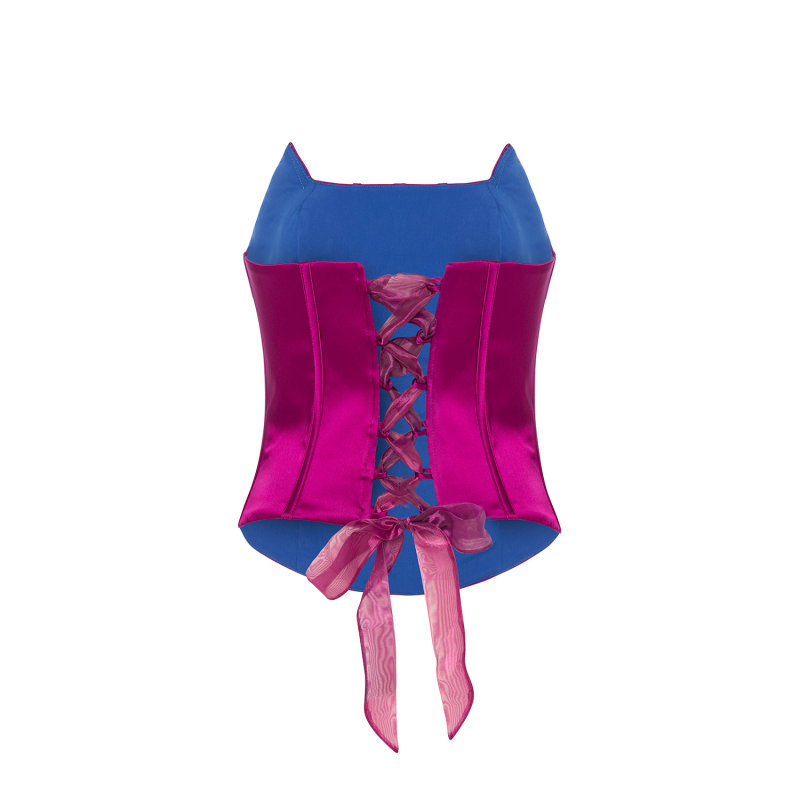 Thumbnail of Fuchsia Structured Seam Detail Corset Kylie image