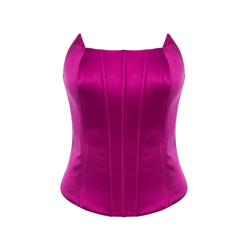 Thumbnail of Fuchsia Structured Seam Detail Corset Kylie image