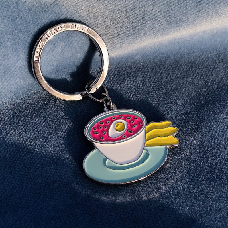 Thumbnail of Enamel Keychain Pink Cold Soup image