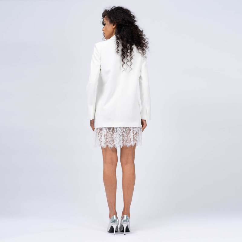 Thumbnail of White Mini Blazer Dress image