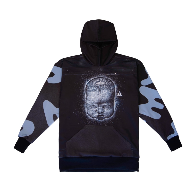 Full Print Hoodie In Black And Blue by mysimplicated