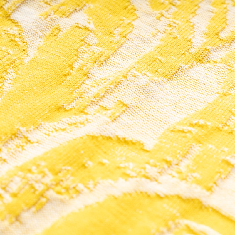 Yellow Jacquard Floral Pants main image 1