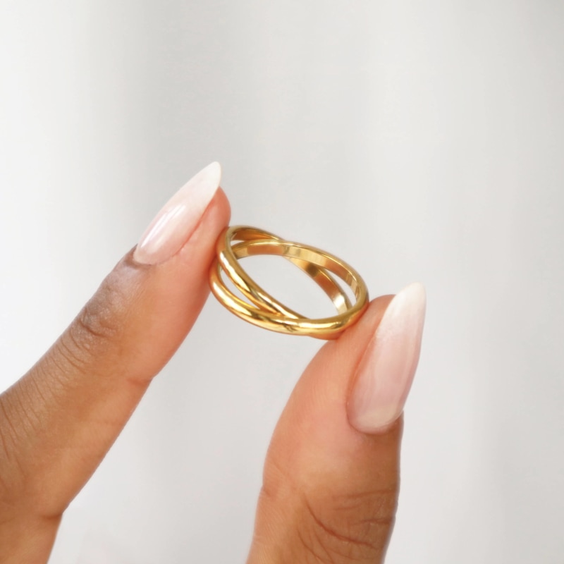 Thumbnail of Gold Interlocked Ring image