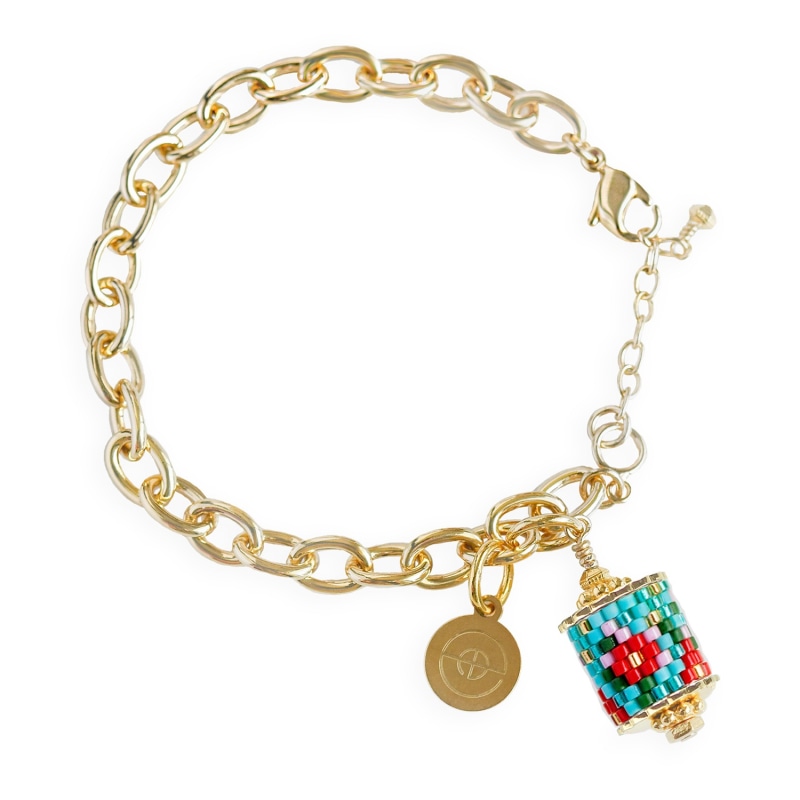 Thumbnail of Modern Peranakan Gold Charm Bracelet - Blue image