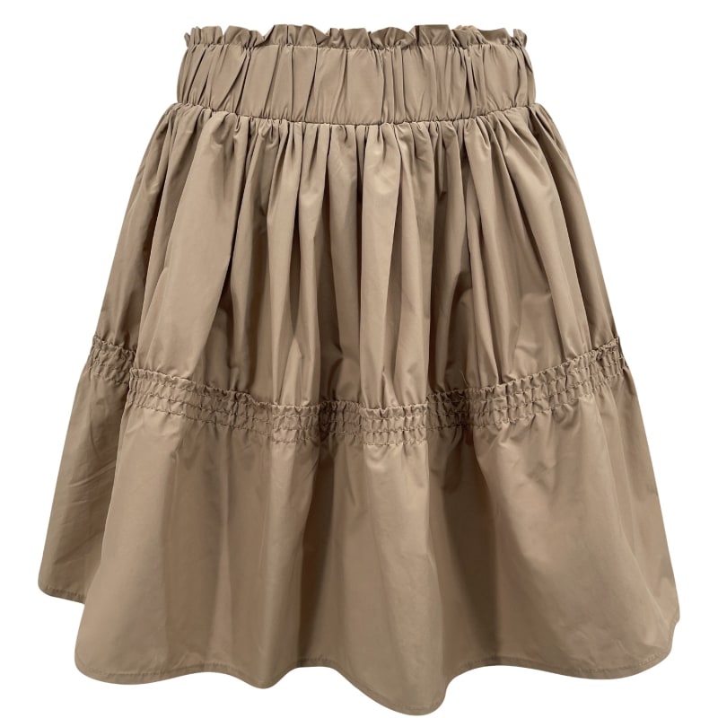 Flared khaki skirt sale