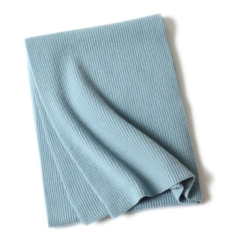 Thumbnail of Ribbed Cashmere Scarf - Sky Blue image