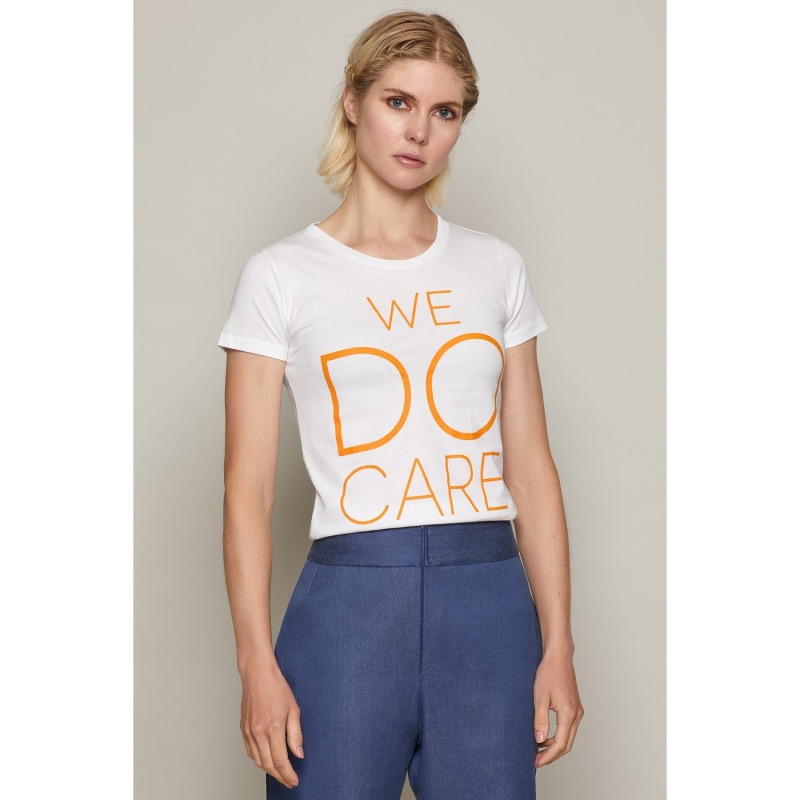 Thumbnail of Slogan T-Shirt We Do Care White image