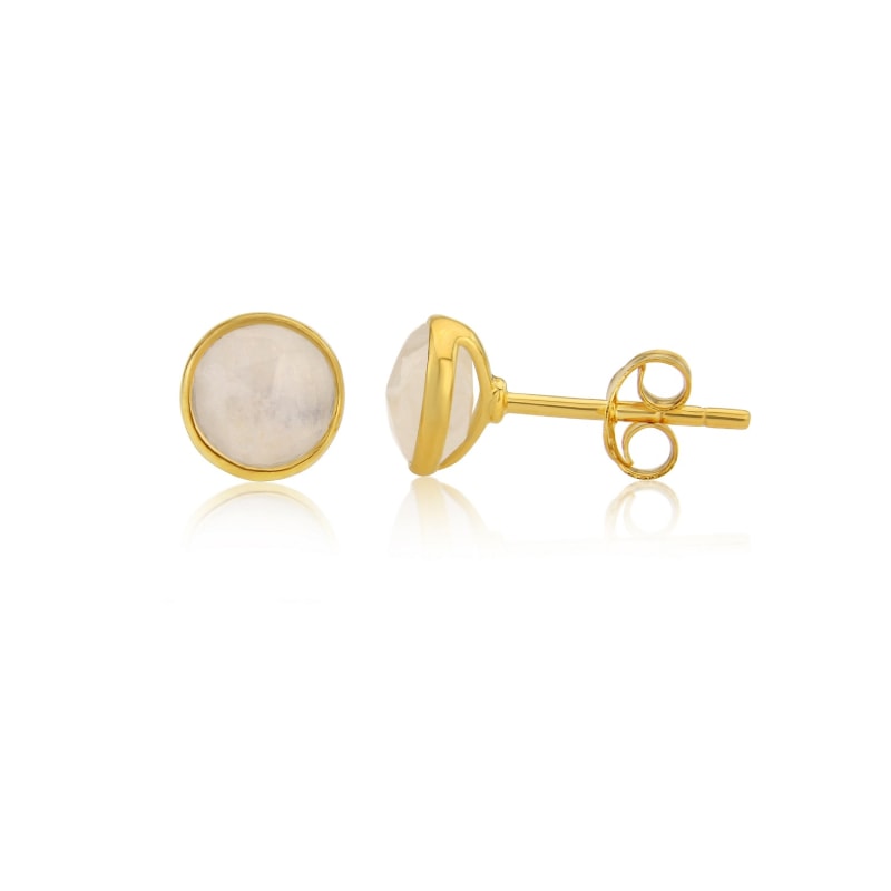 Thumbnail of Savanne Gold Vermeil & Moonstone Stud Earrings image