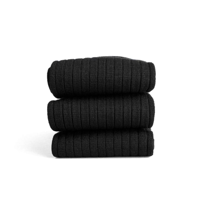 Thumbnail of 3-Pack Scottish Lisle Cotton Socks Black Vicente image