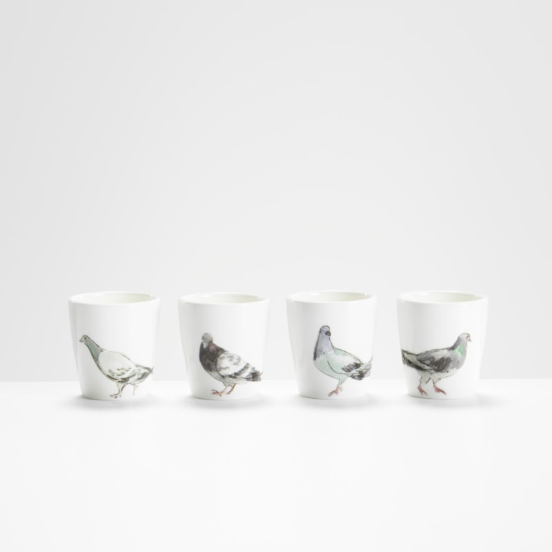 Thumbnail of Pigeons Set Of 4 Egg Cups image