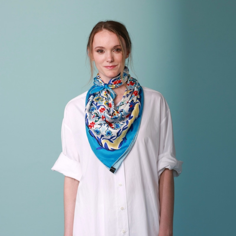 Thumbnail of Silk Scarf Of Ocean Flowers image