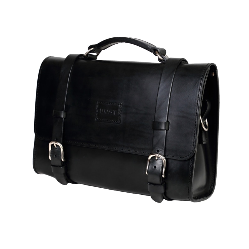 Thumbnail of Leather Briefcase In Cuoio Black image