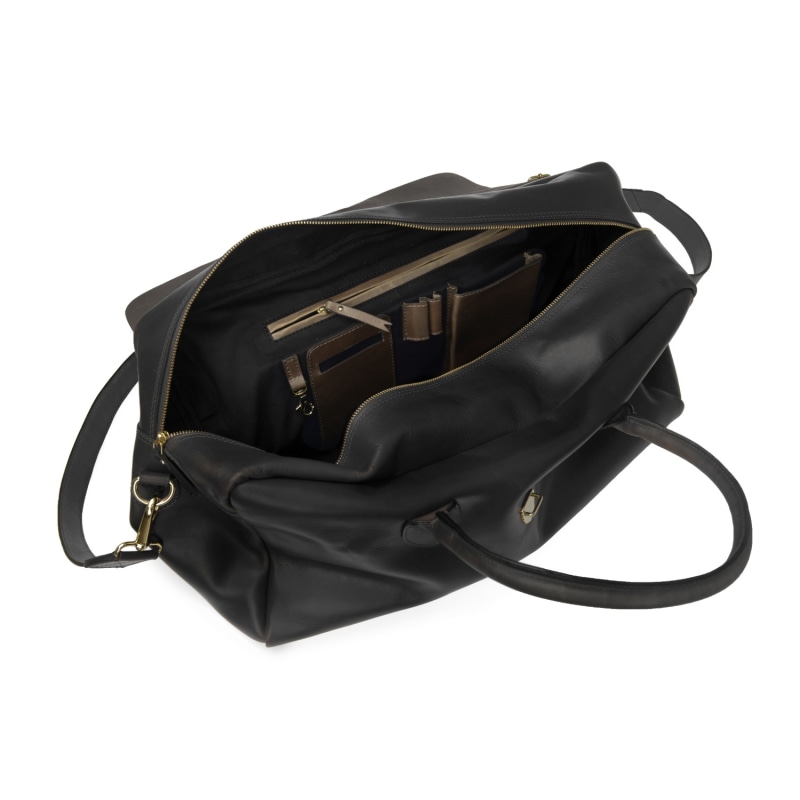 Thumbnail of Herbert Luxe Black Leather Travel Bag image