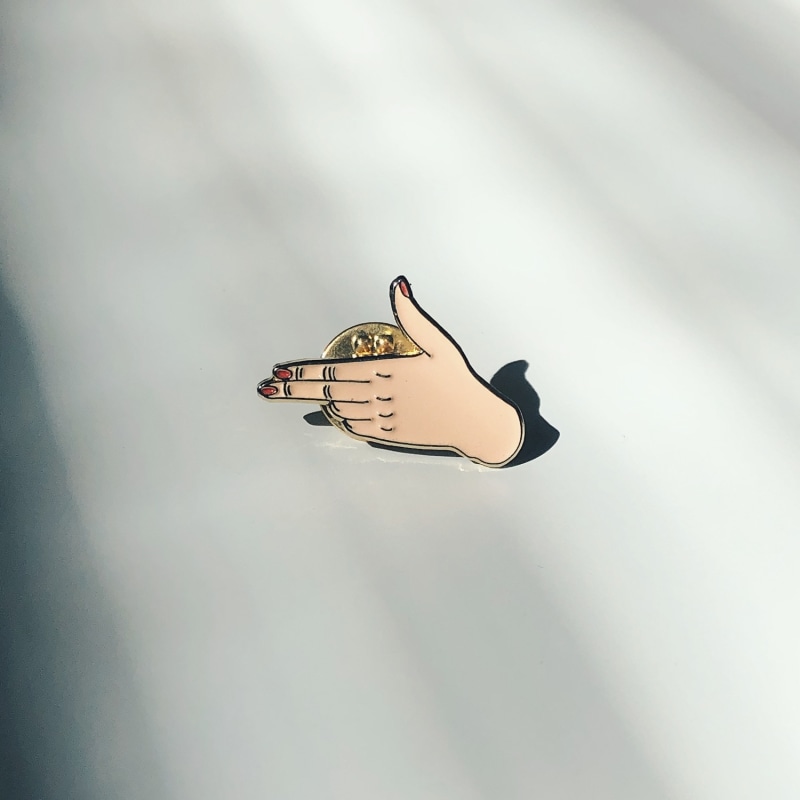 Thumbnail of Enamel Pin Finger Gun image