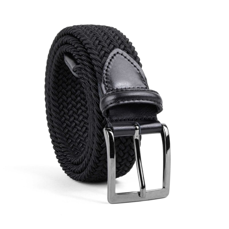 Hand-Braided Leather Belt Black Cesare by Dalgado