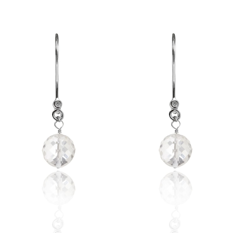 Thumbnail of April Birthstone Earrings In Clear Quartz image