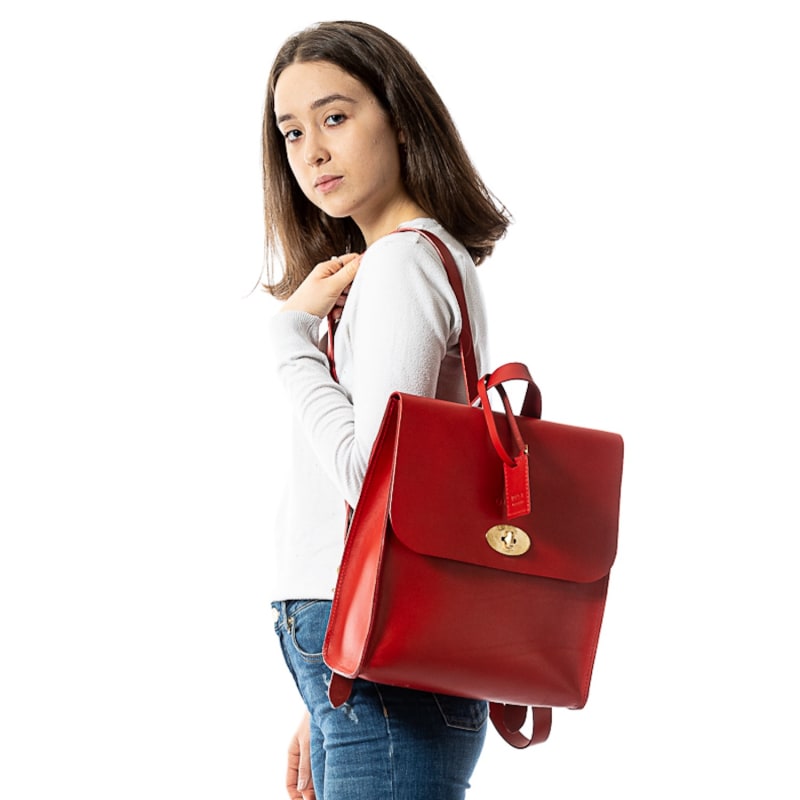 Thumbnail of Leather Backpack Red Artist Collection image